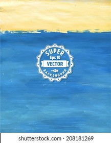 Abstract hand drawn color background, acrylic spot on wet paper. abstract hand painted background