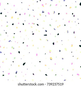 Abstract hand drawn colorful brush strokes seamless vector pattern