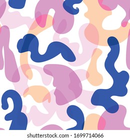 Abstract hand drawn colorful seamless pattern