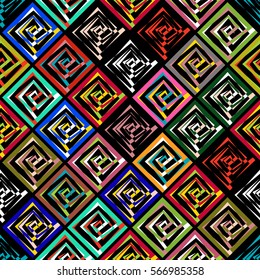 Abstract hand drawn colorful seamless pattern.