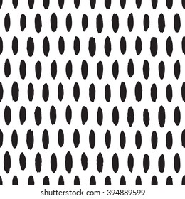 Abstract hand drawn colorful vertical brush touches seamless vector pattern white and black