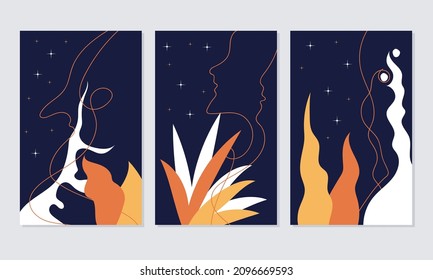 diseño abstracto de la cubierta dibujada a mano