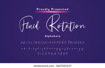 Abstract Hand drawn creative calligraphy vector logo  drawn calligraphic vector monoline font. Distress signature letters. Modern script calligraphy type. ABC typography Latin signature alp