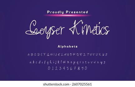 Abstract Hand drawn creative calligraphy vector logo  drawn calligraphic vector monoline font. Distress signature letters. Modern script calligraphy type. ABC typography Latin signature alp