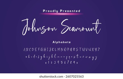 Abstract Hand drawn creative calligraphy vector logo  drawn calligraphic vector monoline font. Distress signature letters. Modern script calligraphy type. ABC typography Latin signature alp