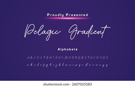 Abstract Hand drawn creative calligraphy vector logo  drawn calligraphic vector monoline font. Distress signature letters. Modern script calligraphy type. ABC typography Latin signature alp