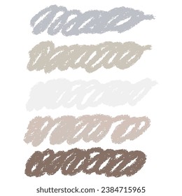 Abstrakte handgezeichnete Pinselstriche, kreative Illustration, künstlerische Farbpalette