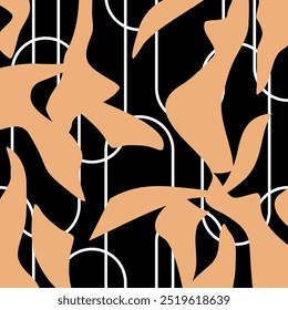 Abstractas patrón decorativo dibujado a mano. Ilustración vectorial.