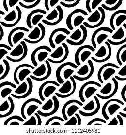 Abstract hand drawn diagonal wavy background. Seamless vector pattern