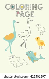 Abstract hand drawn doodle artwork in modern style for adult and children coloring page, book,  relaxing hobby, training, practice . Vector Illustration.