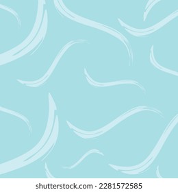 abstract hand drawn doodle background, seamless arch pattern in blue color. vector illustration