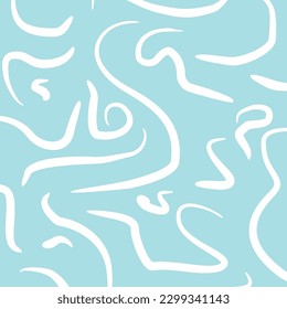 abstract hand drawn doodle background, seamless arch pattern with interesting doodle shapes. vector illustration