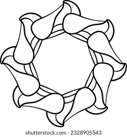 Abstract hand drawn doodle frame. Vector design element. 