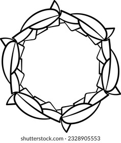 Abstract hand drawn doodle frame. Vector design element. 