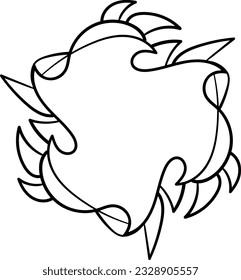 Abstract hand drawn doodle frame. Vector design element. 
