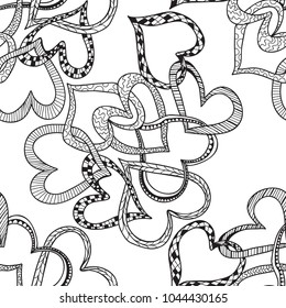 abstract hand drawn, doodle heart