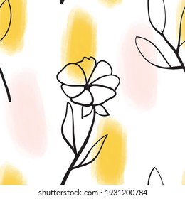 Abstract Hand drawn doodle seamless vector pattern, modern digital background with geometric shapes, dots and circle
Use for greeting cards, home decor, wallpaper, graphic design,
 
