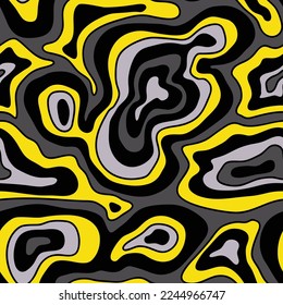 Abstract hand drawn doodle seamless pattern. Endless camo spots texture. Vector background.