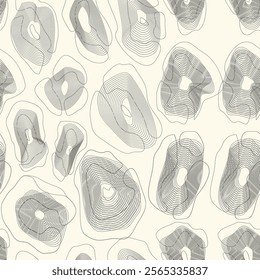 Abstract hand drawn doodle seamless pattern. Endless camo spots texture. Vector background.