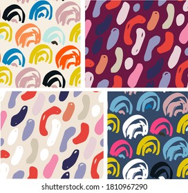 Abstract hand drawn doodle template design art. Autumn pattern background. Fall template abstract poster banner.