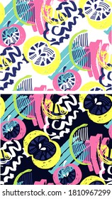 Resumen de diseño de plantillas de doodle dibujadas a mano. Fondo de patrón de otoño. Cartel de afiche abstracto de la plantilla de otoño.
