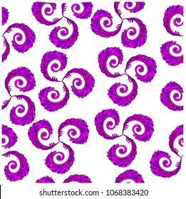 Abstract hand drawn doodle thin line wavy seamless pattern.  Vector illustration.