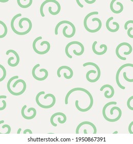 Abstract hand drawn doodle thin line wavy seamless pattern. Curly linear sky or sea messy background.