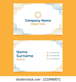 abstract hand drawn double sided business card template design