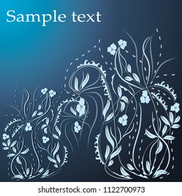 Abstract hand drawn floral pattern with lily flowers. Vector illustration. Element for design