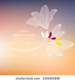 Abstrakte, handgezeichnete Blumenmuster mit Lilienblumen. Vektorgrafik. Element für Design.