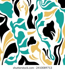 Abstract hand drawn floral pattern. Vector Illustration.