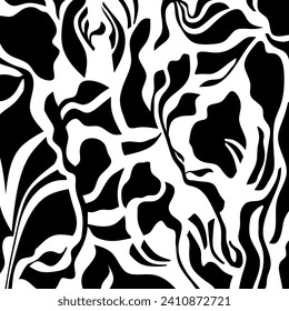 Abstract hand drawn floral pattern. Vector Illustration.