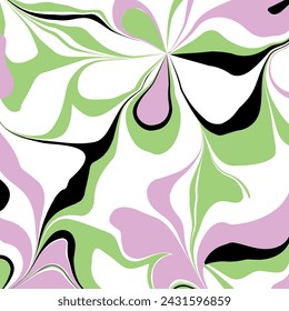 Abstract hand drawn floral pattern. Vector Illustration.