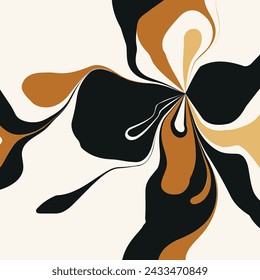 Abstract hand drawn floral pattern. Vector Illustration.