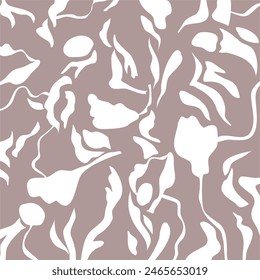 Abstract hand drawn floral pattern. Vector Illustration.