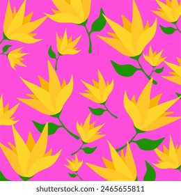 Abstract hand drawn floral pattern. Vector Illustration.