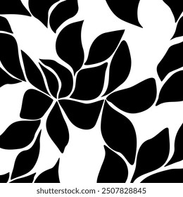 Abstractas patrón floral dibujado a mano. Ilustración vectorial.