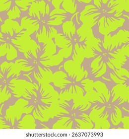 Abstract hand drawn floral pattern, seamless patterns with flowers for fabric, textiles, clothing, printing, packaging, covers, banners, wallpaper, interior decor and backgrounds.