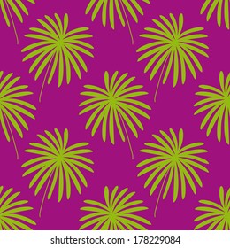 Abstract hand drawn floral seamless pattern. big repeated tropical leaves, excellent textile design