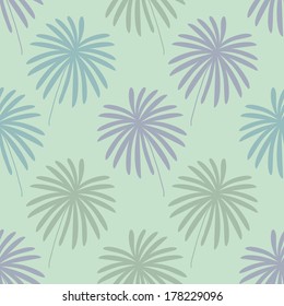 Abstract hand drawn floral seamless pattern. big repeated tropical leaves, excellent textile design