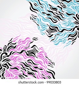 Abstract hand drawn flow background. Vector  Illustration.