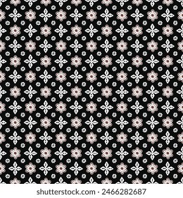 abstract hand drawn flower batik pattern