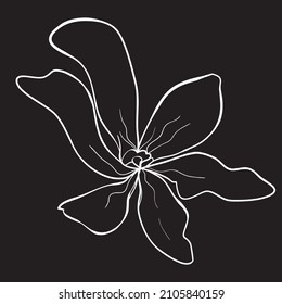 Abstract Hand drawn flower seamless print pattern.