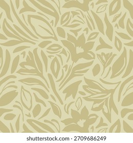 Abstract hand drawn flowers, seamless patterns with floral for fabric, textiles, clothing, poster, cover, banner, wall art, home decor, background. Vector illustration.