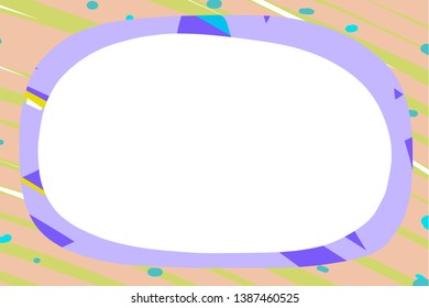 Abstract hand drawn frame in collge style
