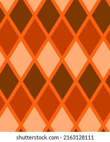 Abstract Hand Drawn Geometric Grid Tile Diamond Argyle Shapes Seamless Vector Pattern Isolated Background