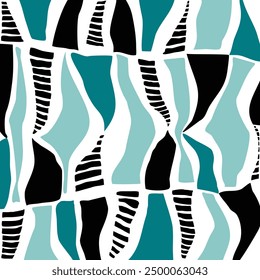 Abstract hand drawn geometric pattern. Vector Illustration.