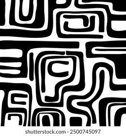 Abstract hand drawn geometric pattern. Vector Illustration.