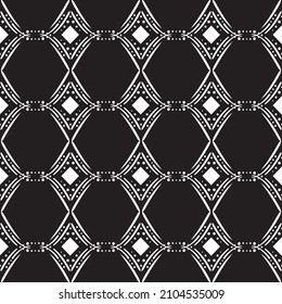 Abstract Hand drawn geometric seamless print pattern.