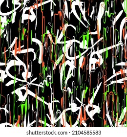Abstract Hand drawn geometric seamless print pattern.